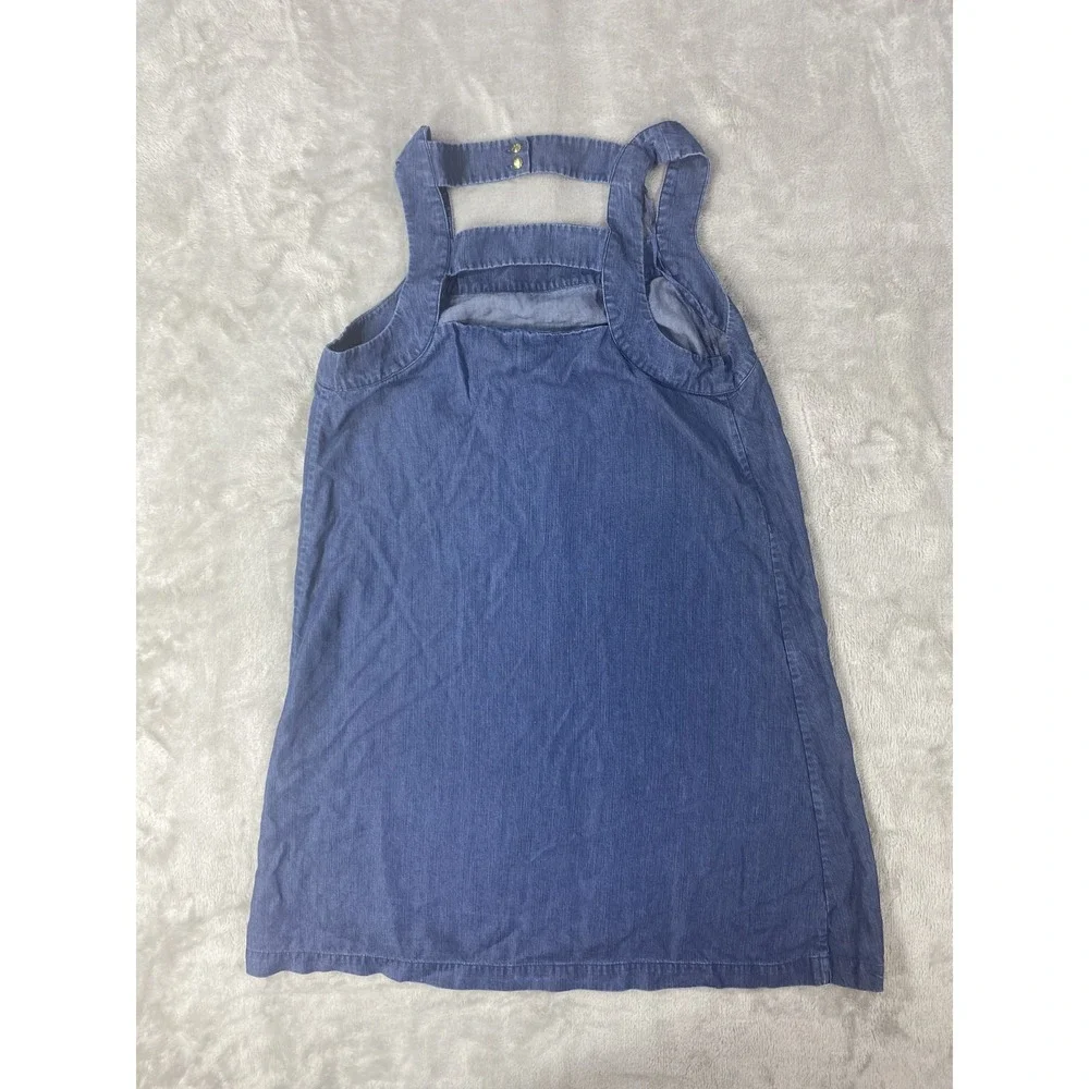 KARRI BLUE Sleeveless Dress Womens Small Blue Denim Lightweight Casual Lyocell - Picture 6 of 7